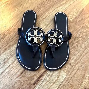Tory Burch Brown and Gold Sandals